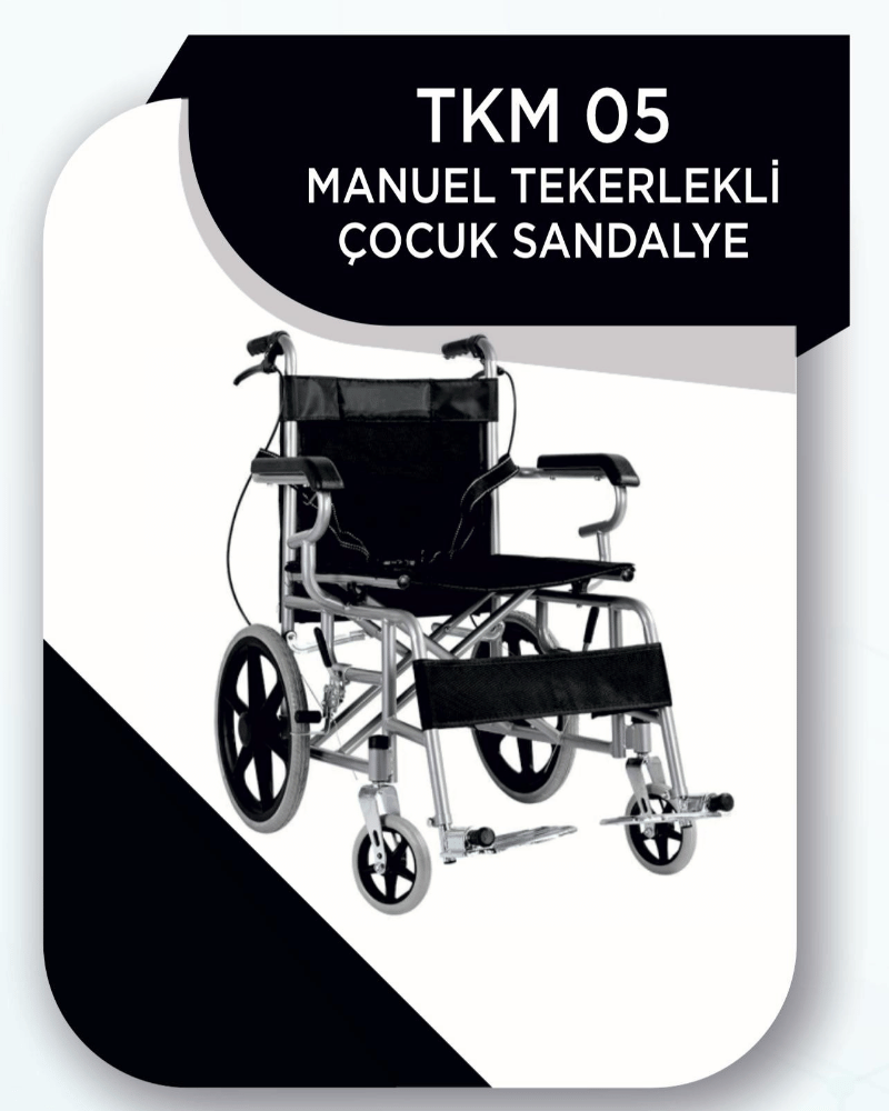 TKM 05 MANUEL TEKERLEKLİ ÇOCUK SANDALYE (Siyah)